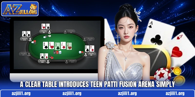 A clear table introduces Teen Patti Fusion Arena simply