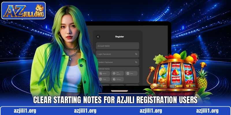 Clear starting notes for AZJILI registration users