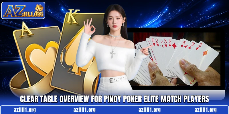 Clear table overview for Pinoy Poker Elite Match players
