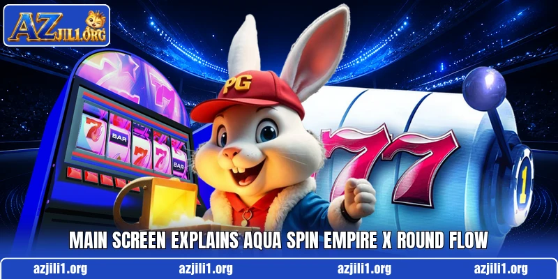 Main screen explains Aqua Spin Empire X round flow