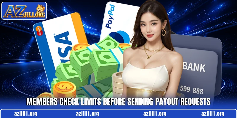 Members check limits before sending payout requests