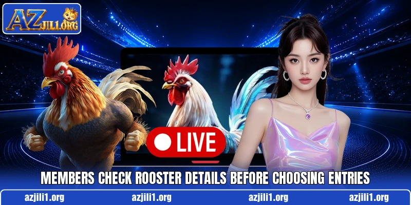 Members check rooster details before choosing entries Members check rooster details before choosing entries