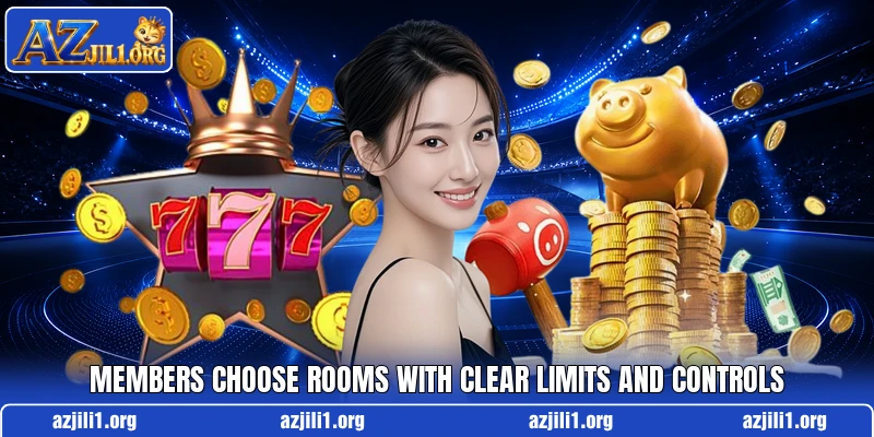 Members choose rooms with clear limits and controls