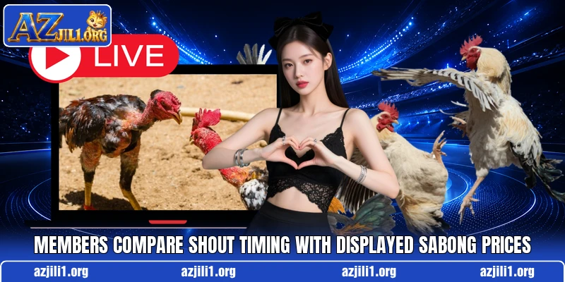 Members compare shout timing with displayed sabong prices