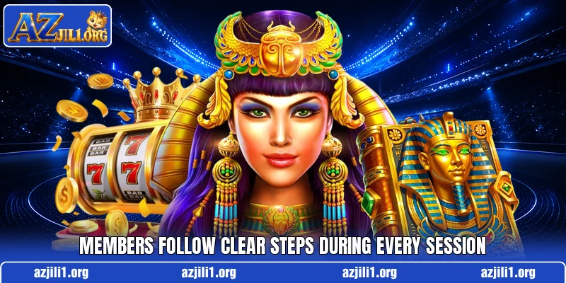 Members follow clear steps during every session