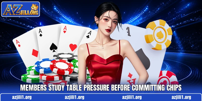 Members study table pressure before committing chips