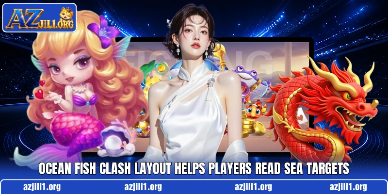 Ocean Fish Clash layout helps players read sea targets