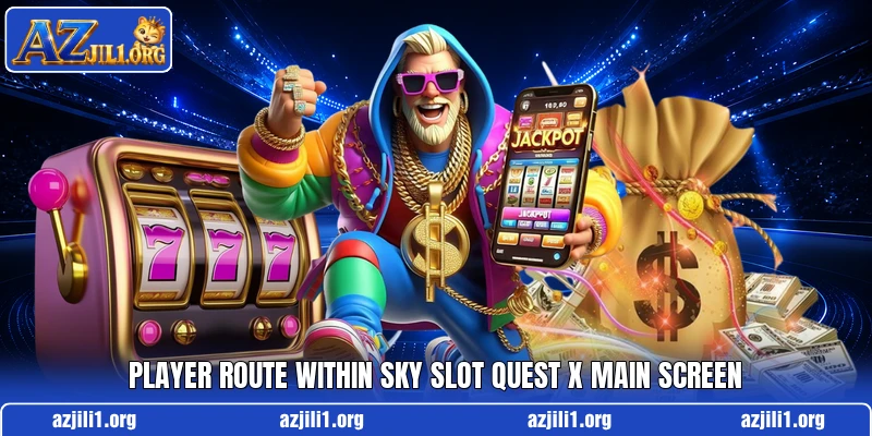 Player route within Sky Slot Quest X main screen
