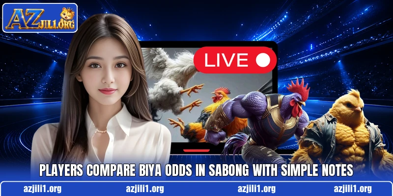 Players compare biya odds in sabong with simple notes