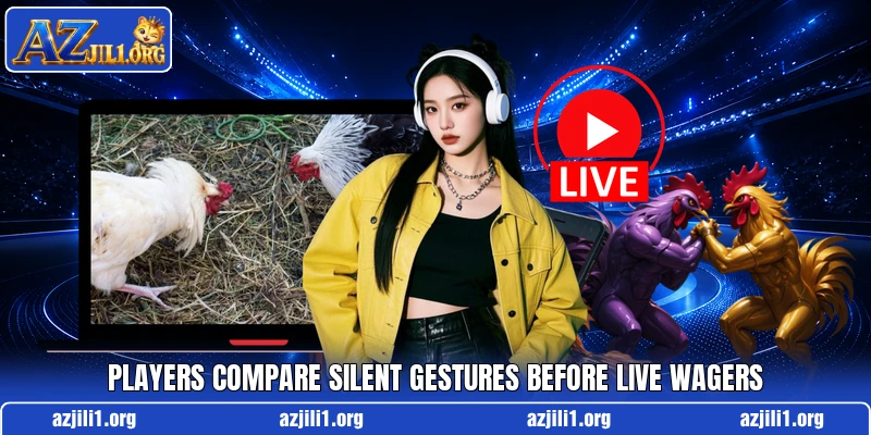 Players compare silent gestures before live wagers