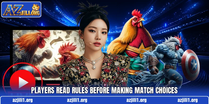 Players read rules before making match choices