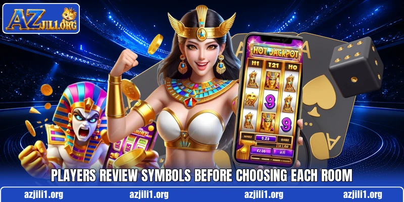 Players review symbols before choosing each room