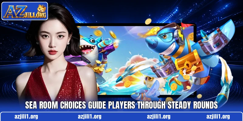 Sea room choices guide players through steady rounds