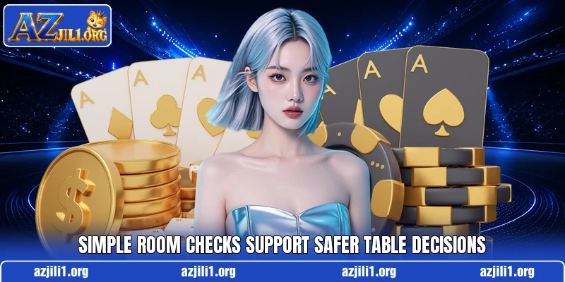 Simple room checks support safer table decisions