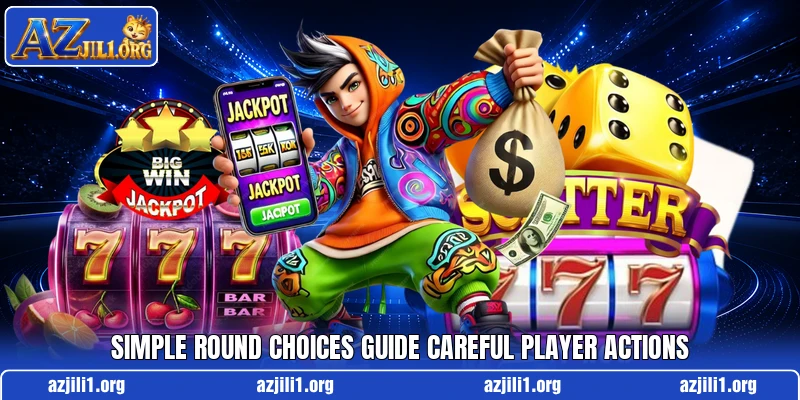 Simple round choices guide careful player actions