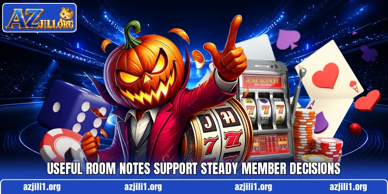Useful room notes support steady member decisions